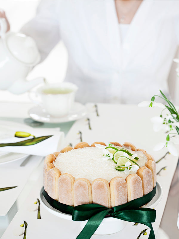 Snowdrop luxury Table runner, Napkins and placemat set handmade in Ireland.