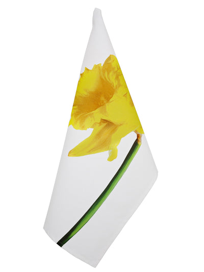 Tea Towel Daffodils. Gorgeous yellow Spring flower digitally printed on cotton and linen.